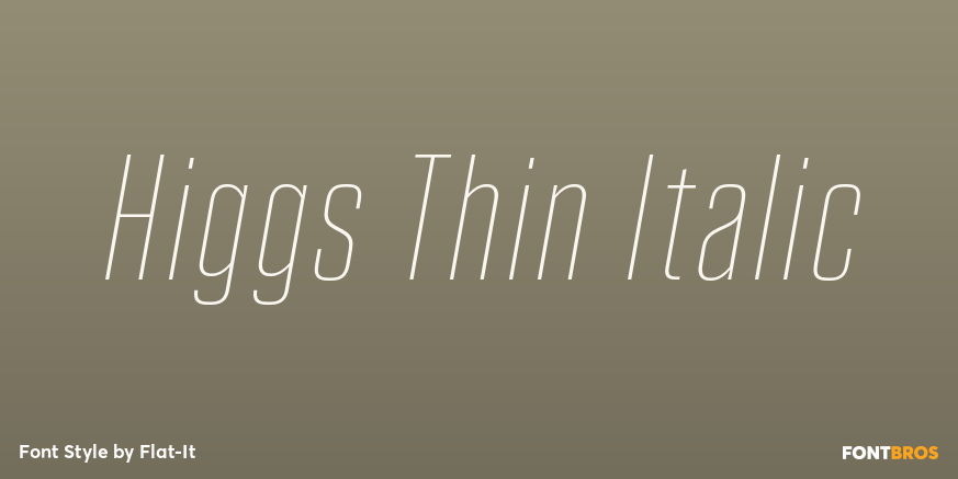 Higgs Thin Italic Poster