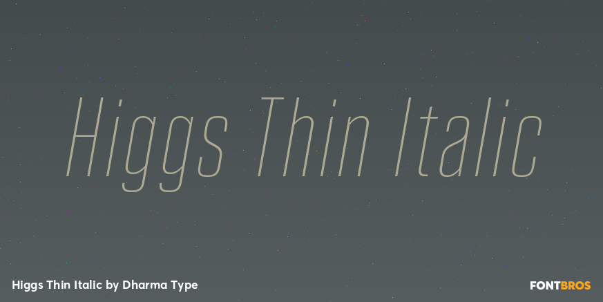 Higgs Thin Italic Poster