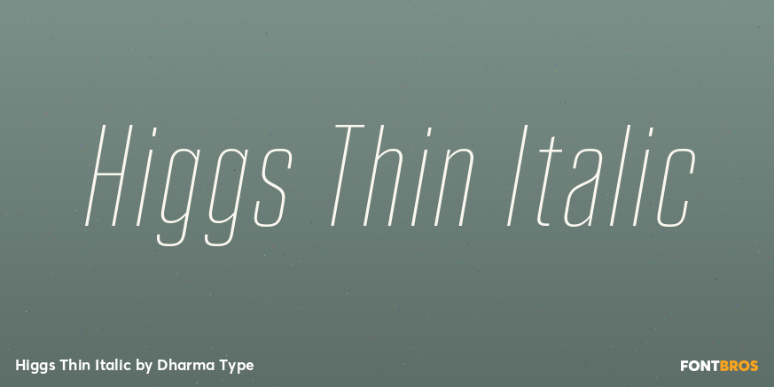 Higgs Thin Italic Poster