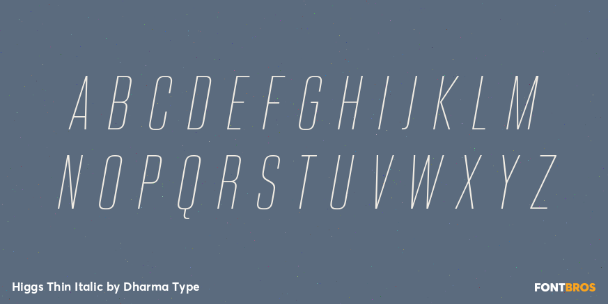 Higgs Thin Italic Font Poster #2