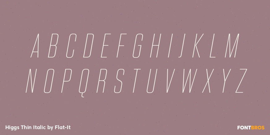 Higgs Thin Italic Font Poster #2