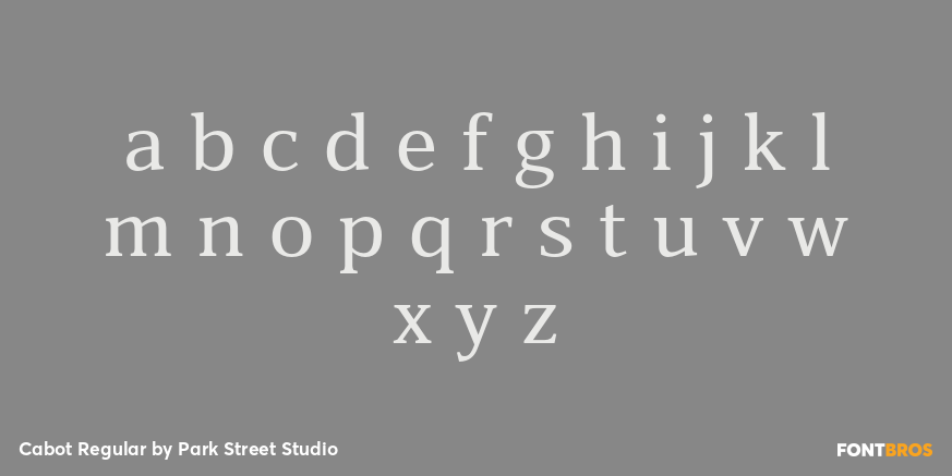 Cabot Regular Font Poster #3