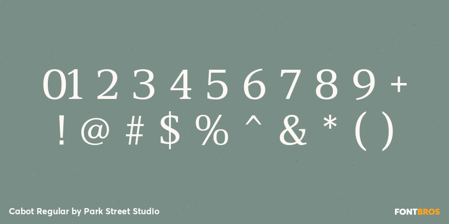 Cabot Regular Font Poster #4