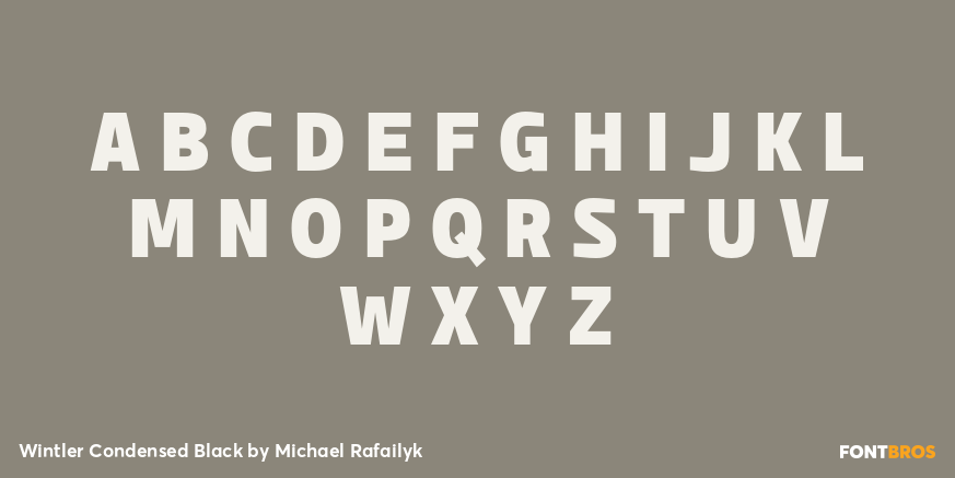 Wintler Condensed Black Font Poster #1
