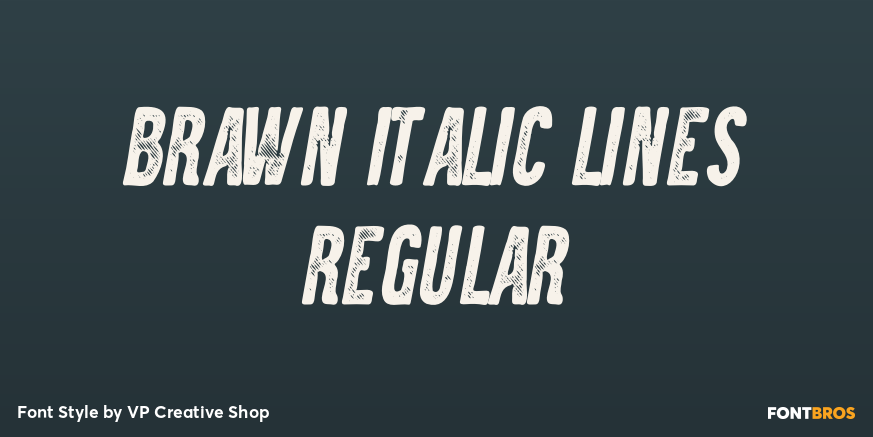 Brawn Italic Lines Regular Poster