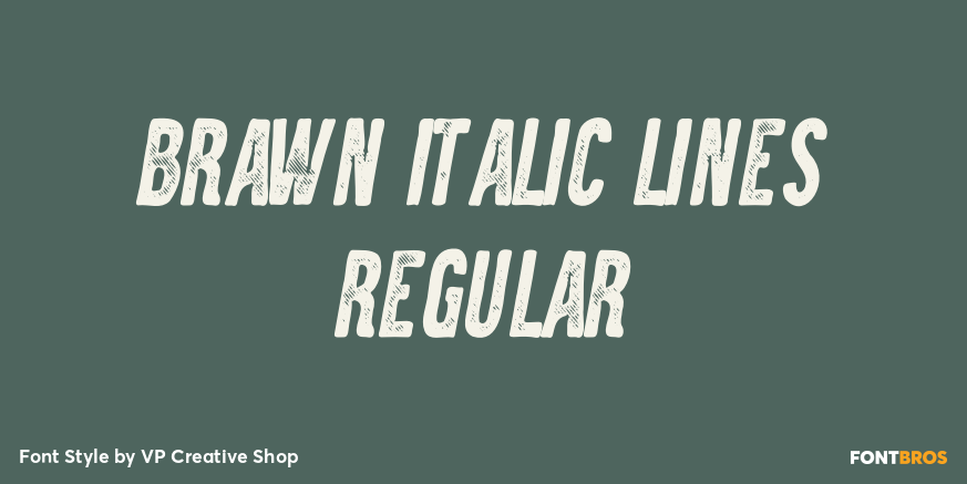 Brawn Italic Lines Regular Poster