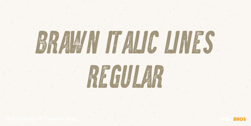 Brawn Italic Lines Regular Poster