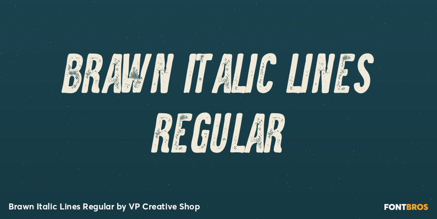 Brawn Italic Lines Regular Poster