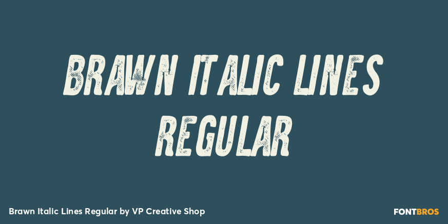 Brawn Italic Lines Regular Poster