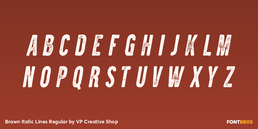 Brawn Italic Lines Regular Font Poster #2
