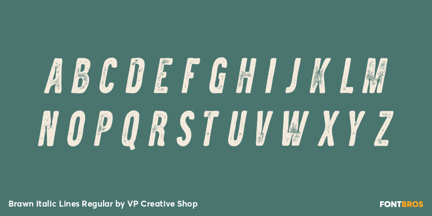 Brawn Italic Lines Regular Font Poster #3