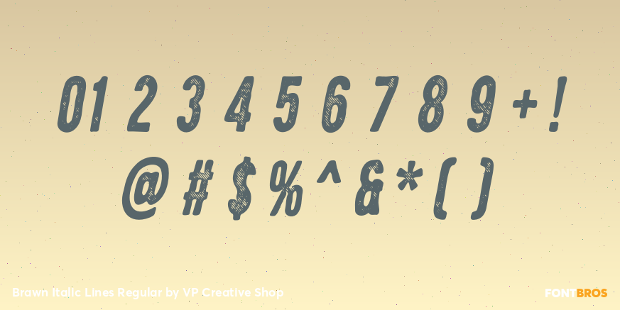 Brawn Italic Lines Regular Font Poster #4