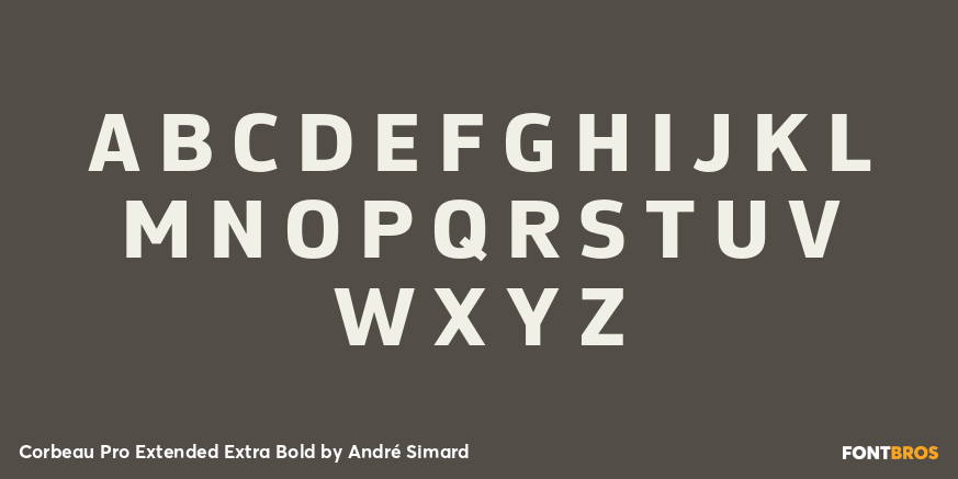 Corbeau Pro Extended Extra Bold Font Poster #2