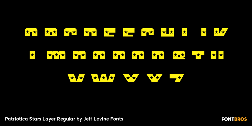 Patriotica Stars Layer Regular Font Poster #2