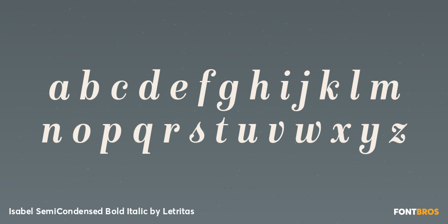 Isabel SemiCondensed Bold Italic Font Poster #3