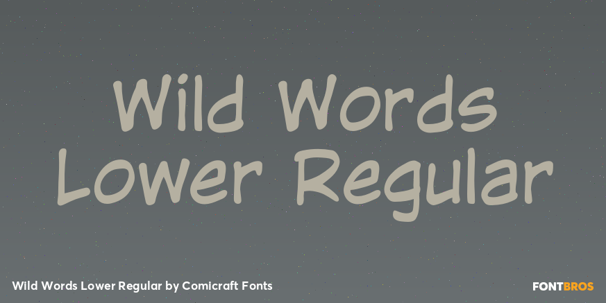 Wild Words Lower Regular Font Poster #1