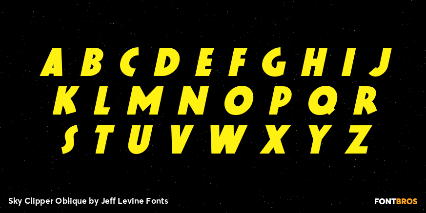 Sky Clipper Oblique Font Poster #2