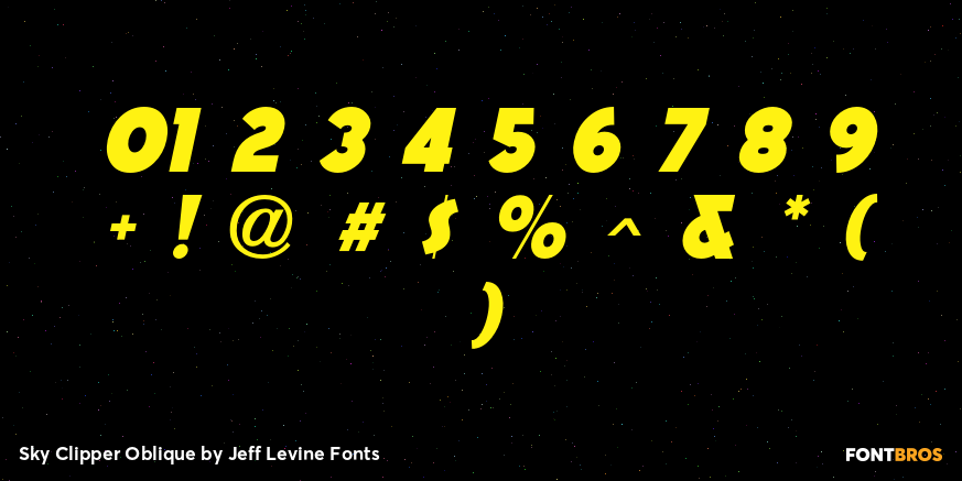 Sky Clipper Oblique Font Poster #4