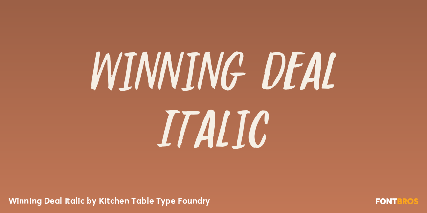 Winning Deal Italic Poster