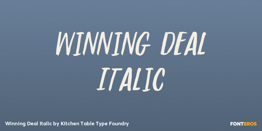 Winning Deal Italic Poster