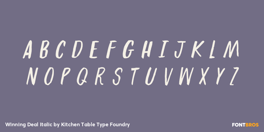 Winning Deal Italic Font Poster #2