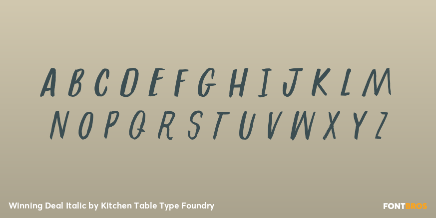 Winning Deal Italic Font Poster #3