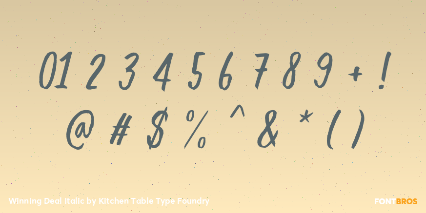 Winning Deal Italic Font Poster #4