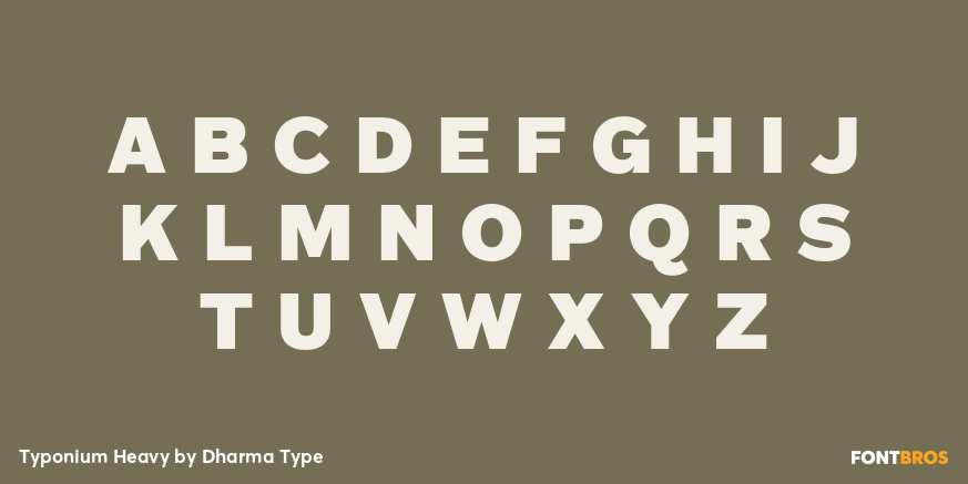 Typonium Heavy Font Poster #2