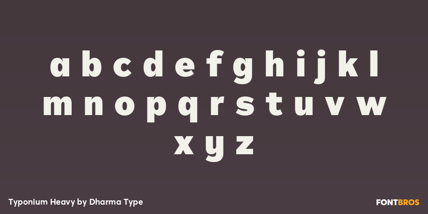 Typonium Heavy Font Poster #3