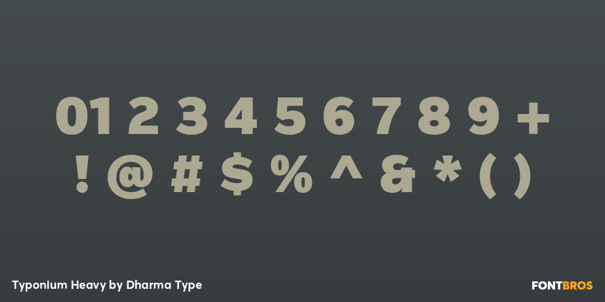 Typonium Heavy Font Poster #4