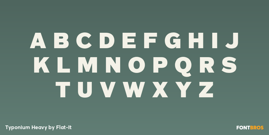 Typonium Heavy Font Poster #2