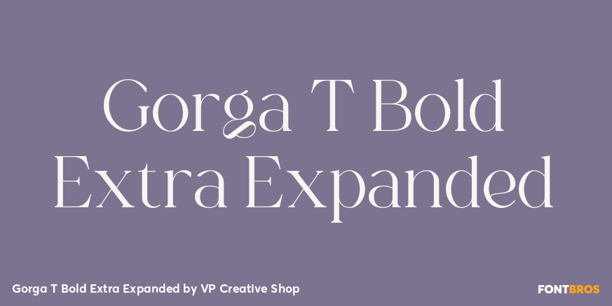 Gorga T Bold Extra Expanded Font Poster #1