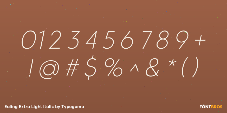 Ealing Extra Light Italic Font Poster #4