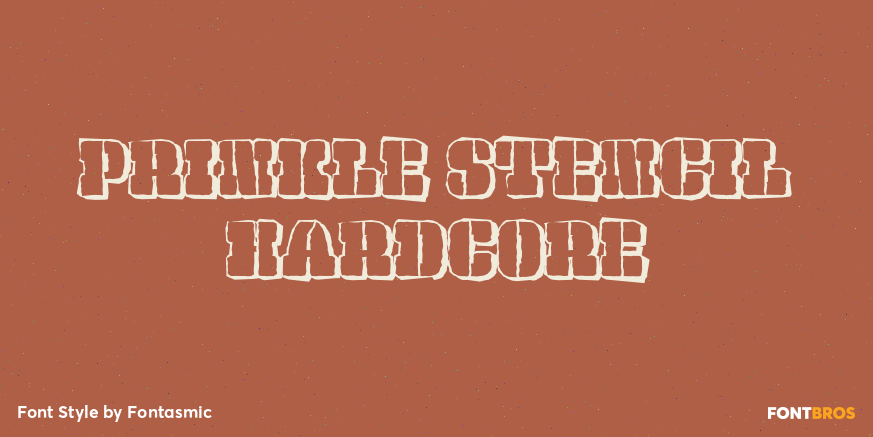 Prinkle Stencil Hardcore Poster