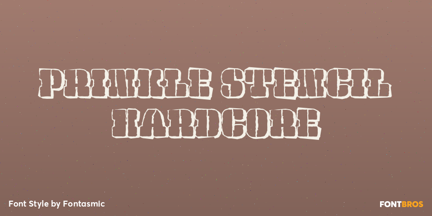 Prinkle Stencil Hardcore Poster