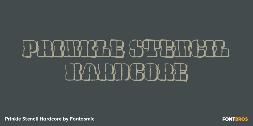 Prinkle Stencil Hardcore Poster
