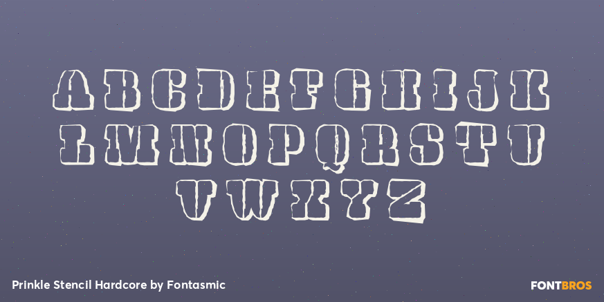 Prinkle Stencil Hardcore Font Poster #2