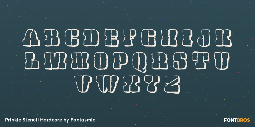 Prinkle Stencil Hardcore Font Poster #3