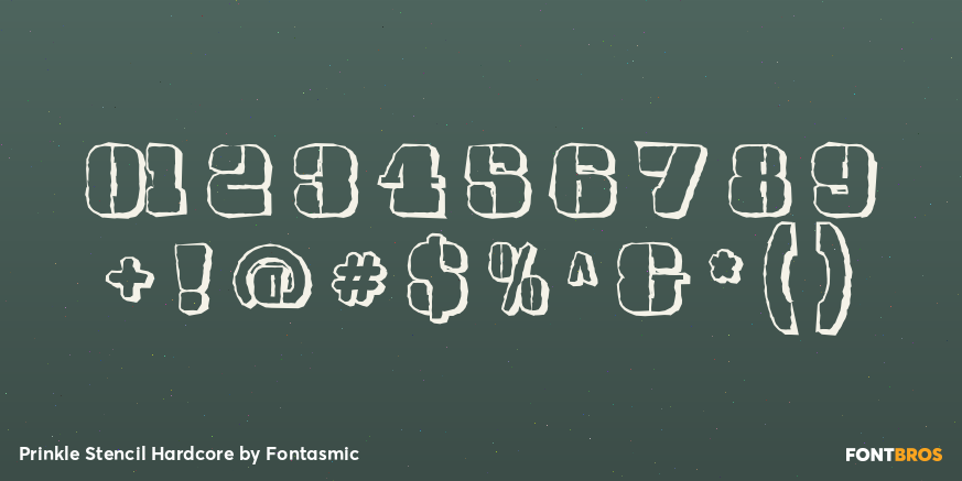 Prinkle Stencil Hardcore Font Poster #4