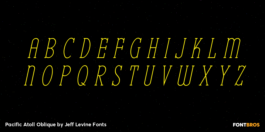 Pacific Atoll Oblique Font Poster #2