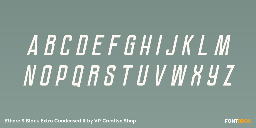 Ethere S Black Extra Condensed It Font Poster #2