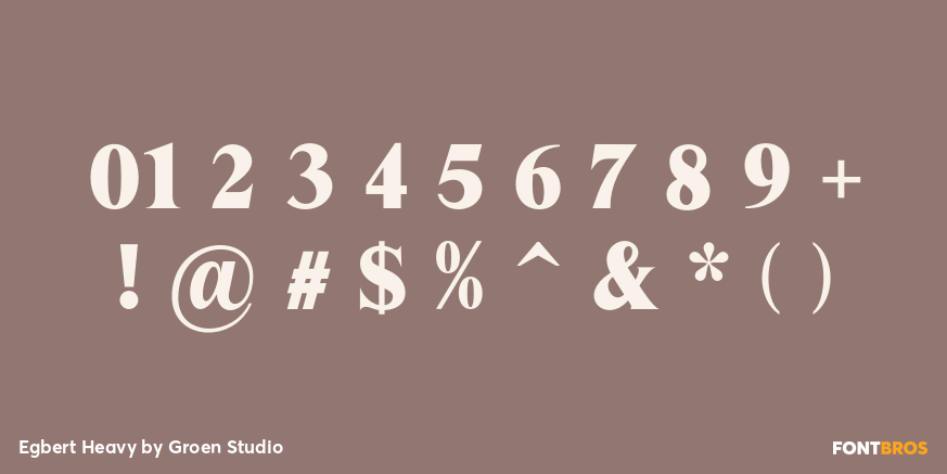 Egbert Heavy Font Poster #4