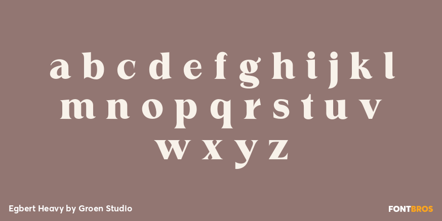 Egbert Heavy Font Poster #3