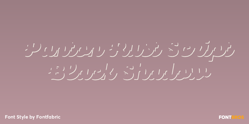 Panton Rust Script Black Shadow Poster