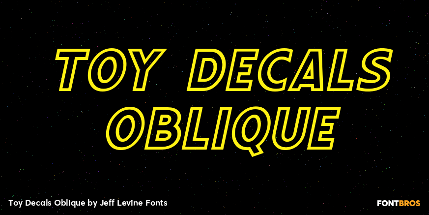 Toy Decals Oblique Font Poster #1
