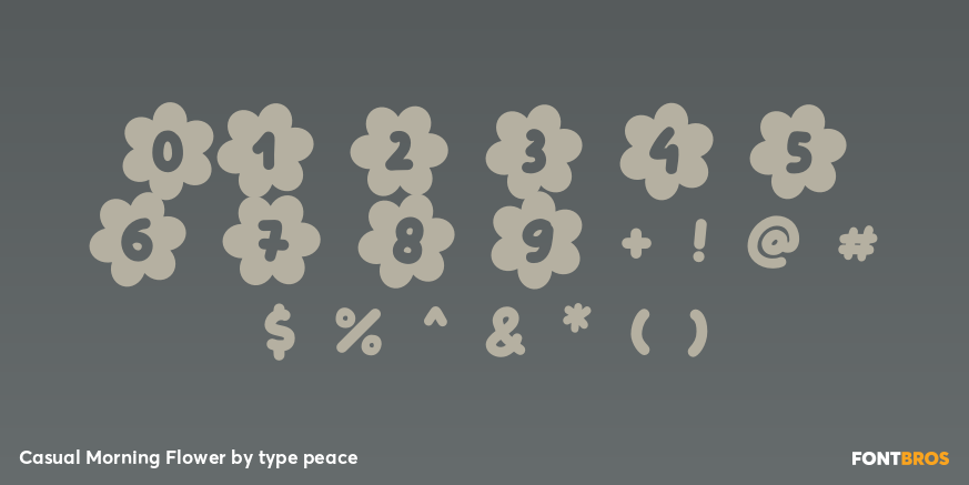 Casual Morning Flower Font Poster #1
