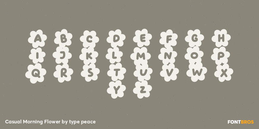 Casual Morning Flower Font Poster #2