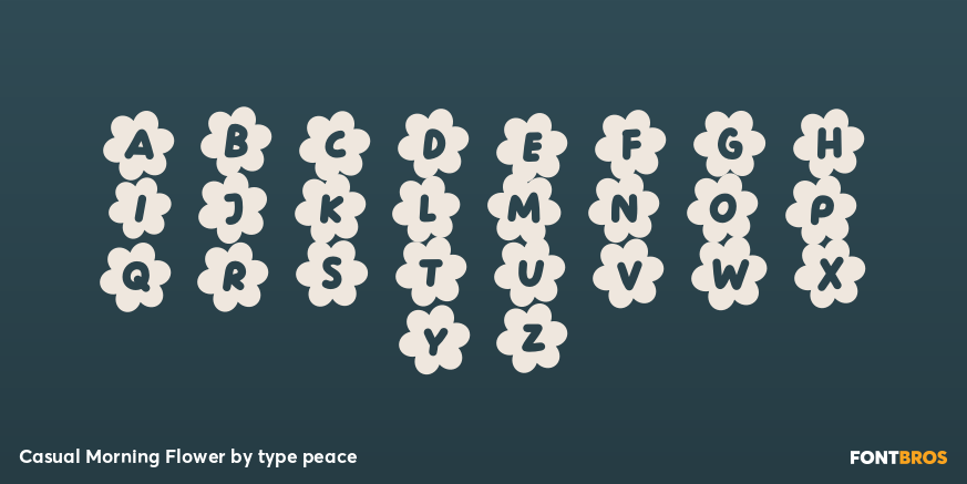 Casual Morning Flower Font Poster #3
