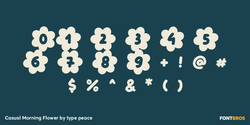 Casual Morning Flower Font Poster #4