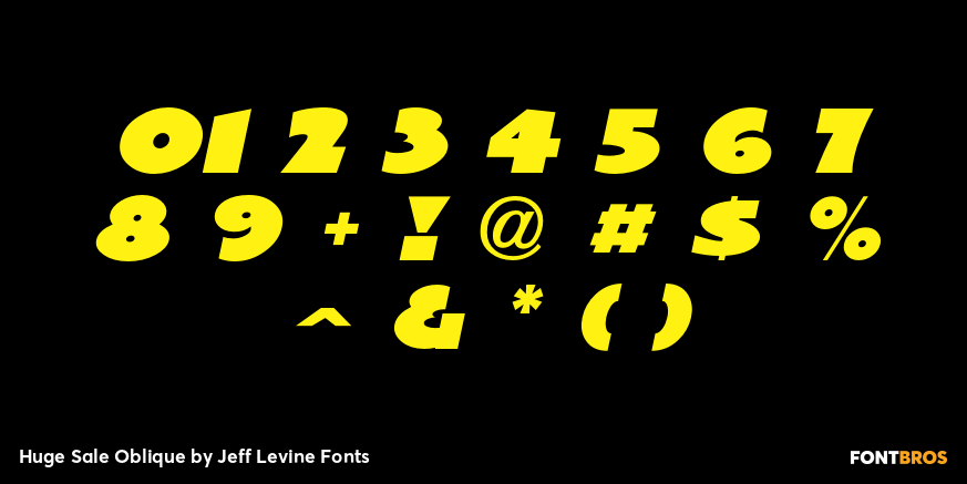 Huge Sale Oblique Font Poster #4
